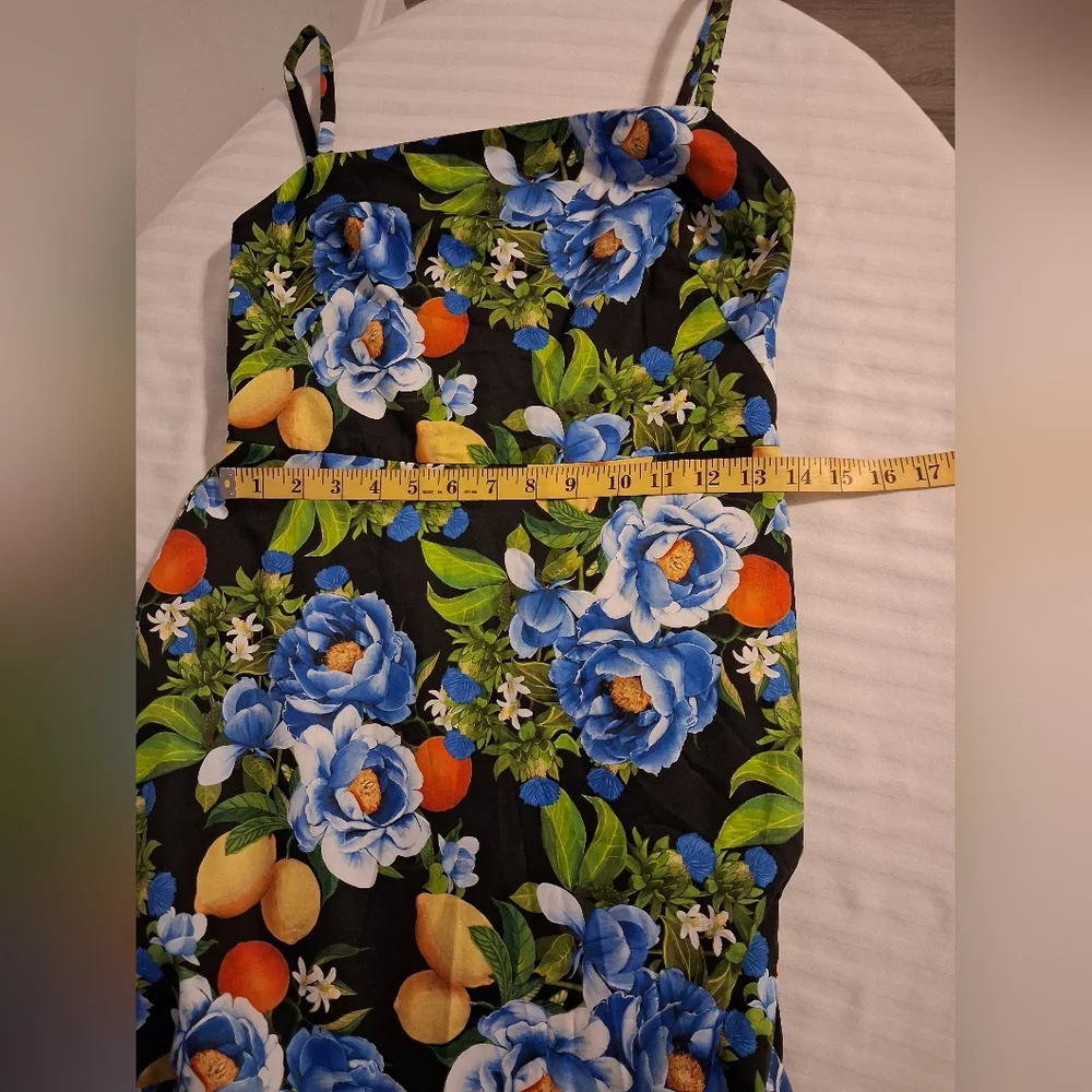 Borgo De Nor Floral And Lemon Maxi Dress UK Size 14 US Size 10 - Picture 10 of 15